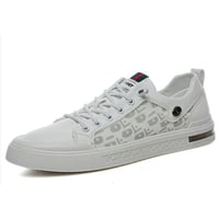 Men's shoes, low-top casual shoes, men's sneakers, fashionable white sneakers, men's trendy, versatile, and breathable shoes