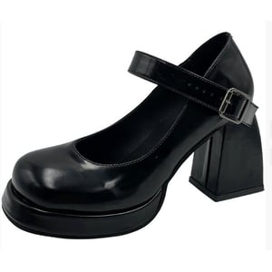 Mary Jane women's shoes, thick heels, waterproof platform, thick-soled, height-increasing, Japanese hot girl style, French single shoes for women, small leather shoes for women