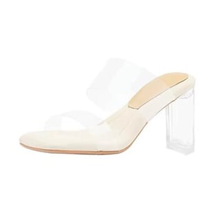 Fairy-style transparent sandals for petite women who don't feel tired, high heels that feel like feces, crystal flip-flops, and large-sized shoes on the outside